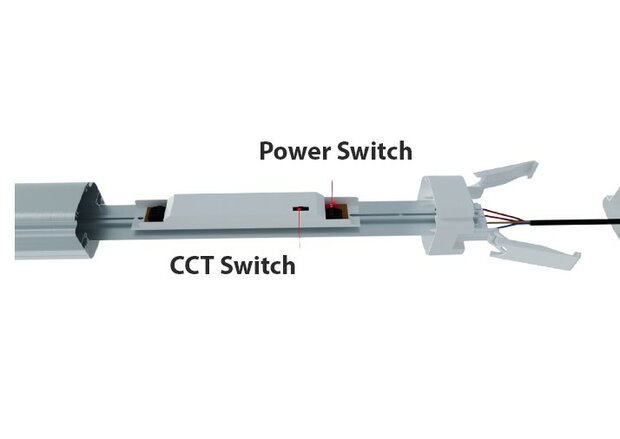 LED TRI-PROOF 150CM IP65 IK10 POWER & CCT-SWITCH 