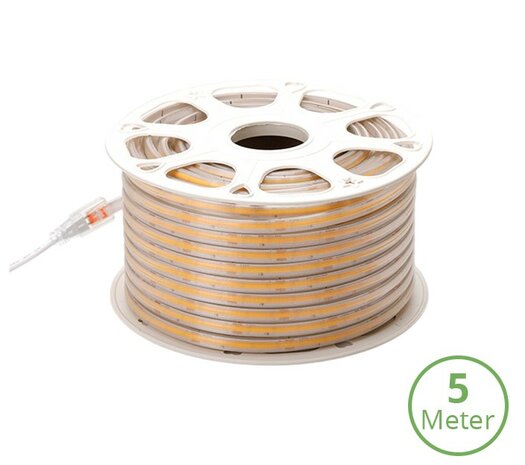 COB LED STRIP 230V IP65 5-METER 2700K WARM WIT 