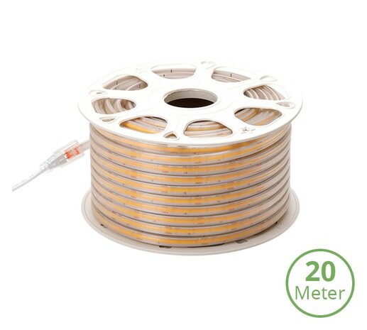 COB LED STRIP 230V IP65 20-METER 2700K WARM WIT 
