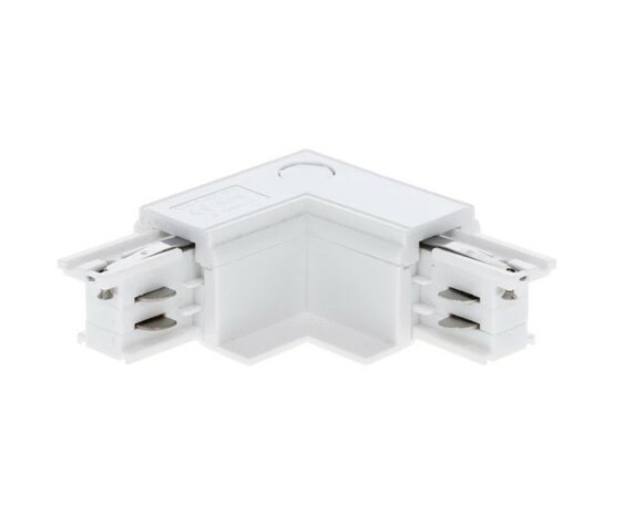 L-CONNECTOR INSIDE VOOR INBOUW 3-FASE RAIL WIT OF ZWART