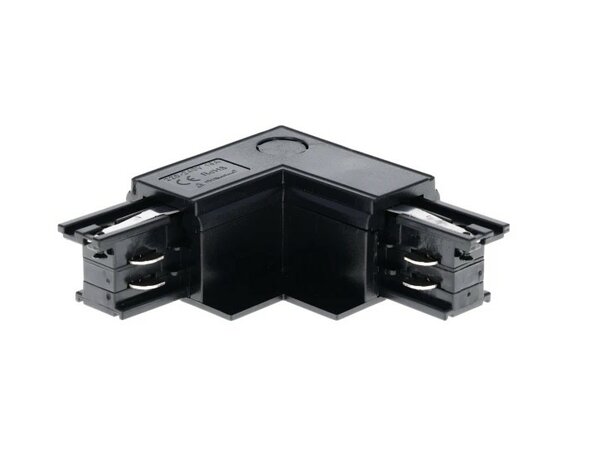 L-CONNECTOR INSIDE VOOR INBOUW 3-FASE RAIL WIT OF ZWART