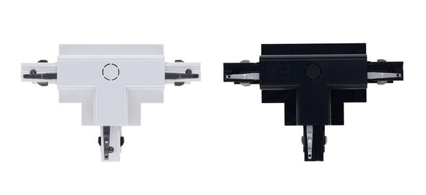 T-CONNECTOR LINKS-2 VOOR INBOUW 3-FASE RAIL WIT OF ZWART