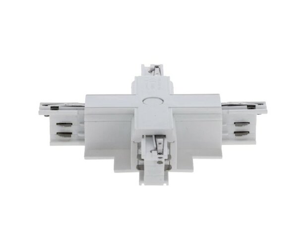 X-CONNECTOR VOOR INBOUW 3-FASE RAIL WIT OF ZWART
