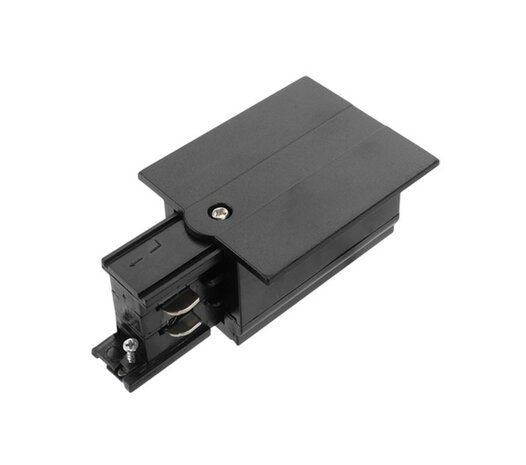 POWER CONNECTOR LINKS VOOR INBOUW 3-FASE RAIL WIT OF ZWART