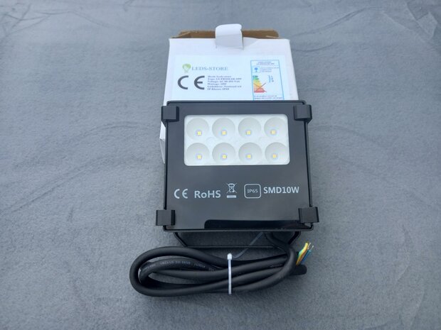 LED VERSTRALER PROSLIM IP66 10W=75W WARM WIT 