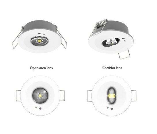 LED NOODLAMP INBOUWSPOT LENS 360° & GANGPADEN 