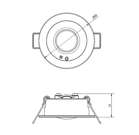 LED NOODLAMP INBOUWSPOT LENS 360° & GANGPADEN 