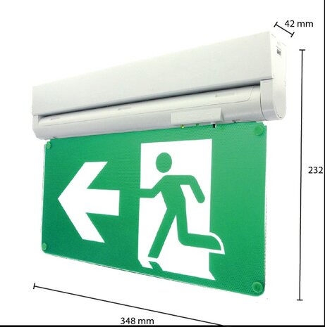 LED NOODLAMP WAND & PLAFOND 4 PICTOGRAMMEN 3W 150LM 