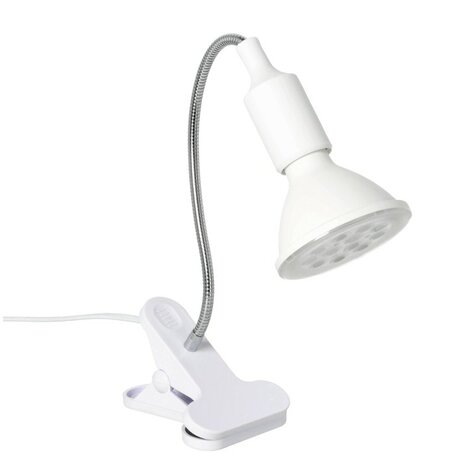 KLEMSPOT CLIPY WIT E27 1,7M KABEL MET STEKKER/SCHAKELAAR 