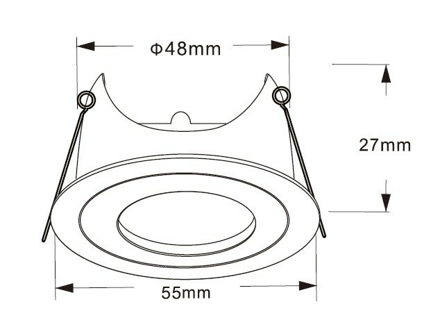 INBOUWARMATUUR ROND MAT ZWART IP20 MR11 GU11 35-MM SPOTS