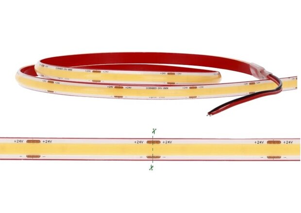 COB LED STRIP IP65 24V/DC 10W/M. CRI-90 4 LICHTKLEUREN