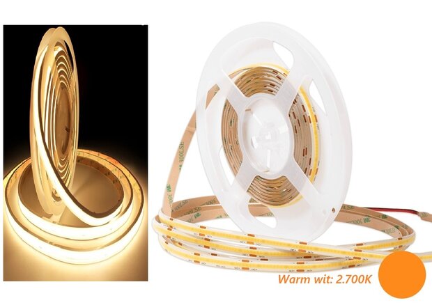 COB LED STRIP IP65 24V/DC 10W/M. CRI-90 4 LICHTKLEUREN