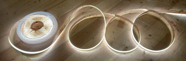 CCT COB LED STRIP IP65 24V/DC 608LED/M. 12W/M. 2700K-6500K