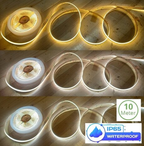 CCT COB LED STRIP IP65 24V/DC 608LED/M. 7W/M. 2700K-6500K