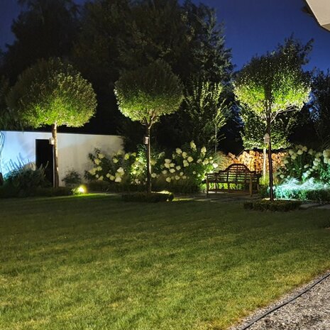 TUINSPOT MET GRONDPIN ALUMINIUM/GLAS IP65 230V GU10