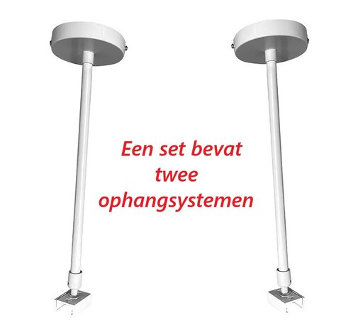 OPHANGSYSTEEM-SET 3-FASE RAILS 30CM/60CM WIT OF ZWART
