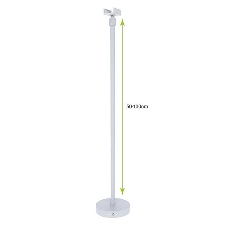 OPHANGSYSTEEM-SET 3-FASE RAILS 50CM/100CM WIT OF ZWART