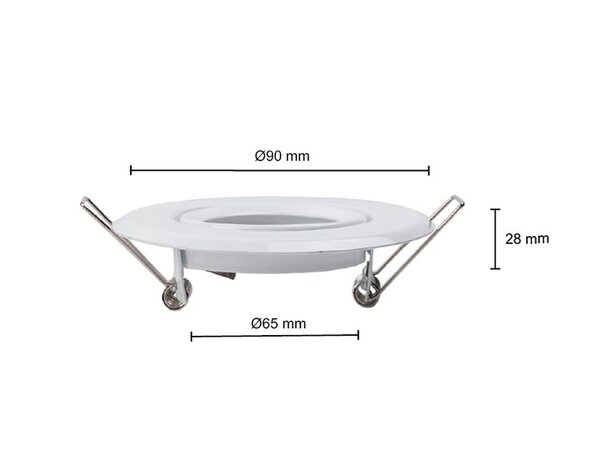 INBOUWARMATUUR ECO Ø90-MM WIT METAAL GU10/MR16