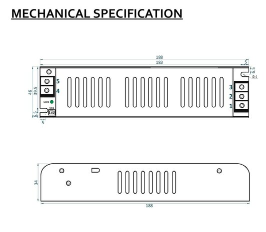 LED TRANSFORMATOR 24V/DC 120-WATT 5A