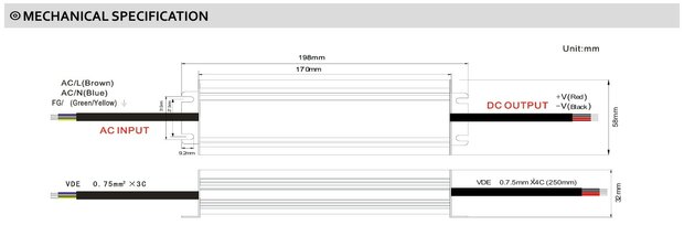 LED TRANSFORMATOR IP67 24V/DC 150-WATT 6,25A
