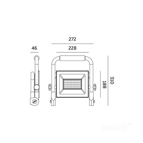 LED WERKLAMP BOUWLAMP IP65 230V 100W 8500LM 4000K 