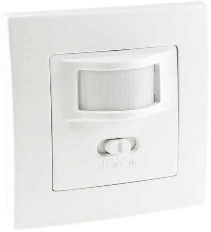 LED PIR BEWEGINGSMELDER WAND INBOUW IP20 230V 1-200W 160° 9M REIKWIJDTE  