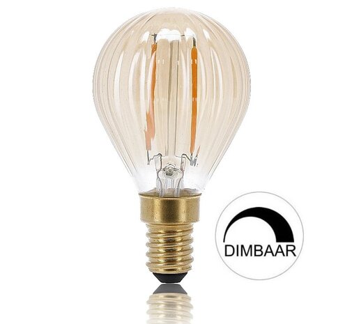 LED FILAMENT G45 MINI-LAMP AMBER E14 2W 108LM 2000K  