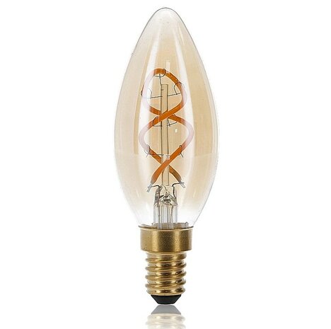 LED FILAMENT CANDLE KAARSLAMP AMBER E14 2W 87LM 2000K  