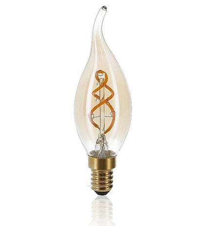 LED FILAMENT CANDLE KAARSLAMP TIP AMBER E14 2W 84LM 2000K  