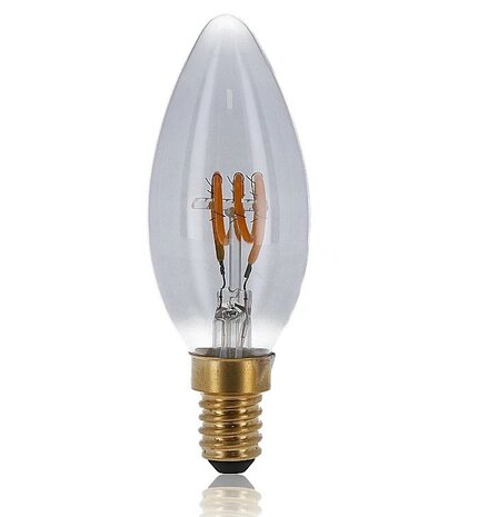 LED FILAMENT CANDLE KAARSLAMP SMOKY E14 2W 70LM 2000K  