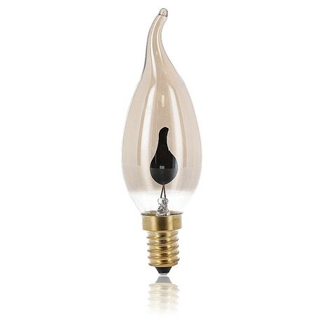 LED FILAMENT KAARSLAMP VLAM EFFECT AMBER E14 2W 2200K