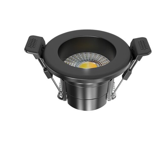 LED INBOUWSPOT ZWART IP65 38°/60° CCT-SWITCH 4W 400LM 