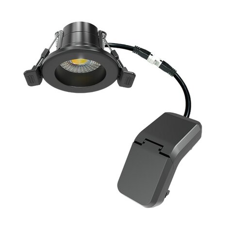 LED INBOUWSPOT ZWART IP65 38°/60° CCT-SWITCH 4W 400LM 