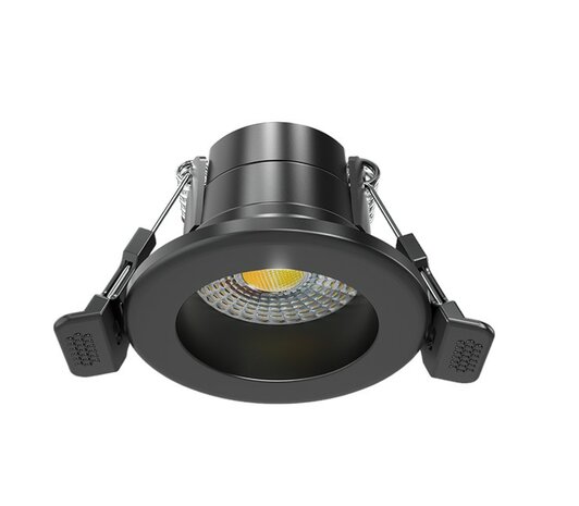 LED INBOUWSPOT ZWART IP65 38°/60° CCT-SWITCH 4W 400LM 