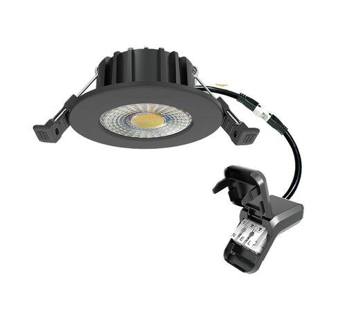 LED INBOUWSPOT SLIM ZWART IP65 38°/60° CCT-SWITCH 6W 600LM 