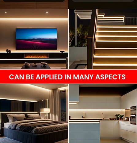 230V COB LED STRIP MET DIMMER IP67 5-METER 4000K NEUTRAAL WIT