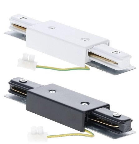 MIDDENVOEDING CONNECTOR VOOR 1-FASE RAILS WIT OF ZWART