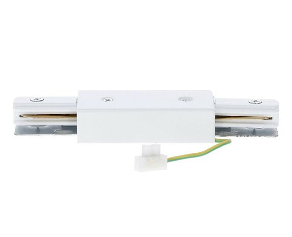 MIDDENVOEDING CONNECTOR VOOR 1-FASE RAILS WIT OF ZWART