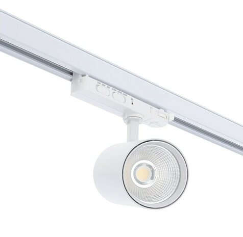 LED 3-FASE RAILSPOT DIM POWER- & CCT-SWITCH WHITE