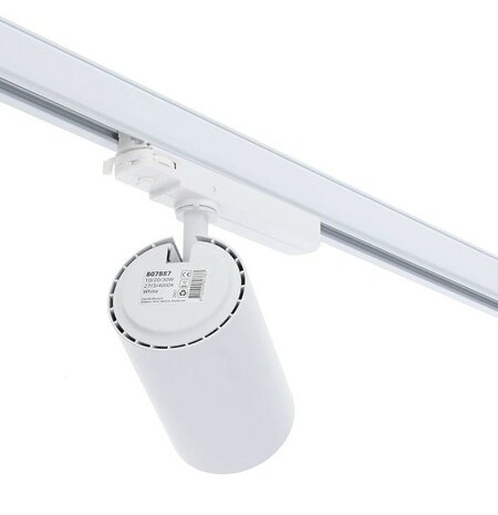 LED 3-FASE RAILSPOT DIM POWER- & CCT-SWITCH WHITE