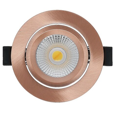 LED INBOUWSPOT SLIM IP65 DIMBAAR & CCT-SWITCH 6W 400LM KOPER