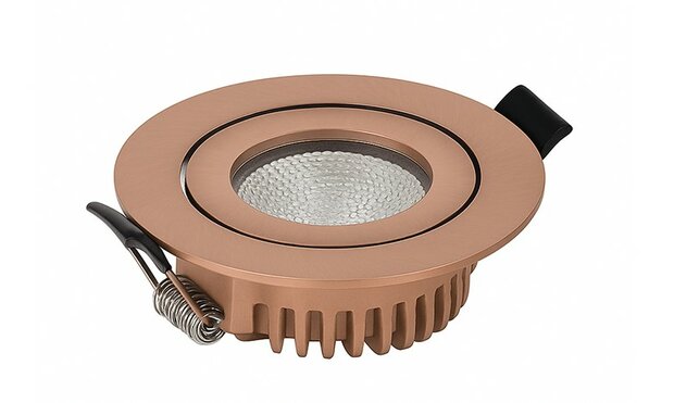 LED INBOUWSPOT SLIM IP65 DIMBAAR & CCT-SWITCH 6W 400LM KOPER