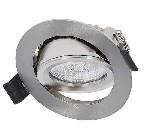 LED INBOUWSPOT SLIM IP65 DIMBAAR & CCT-SWITCH 6W 400LM ZILVER