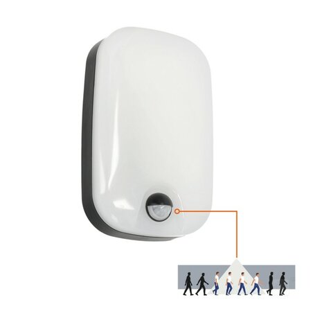 LED WANDLAMP BAVANO PIR SENSOR IP54 230V 15W 1200LM 