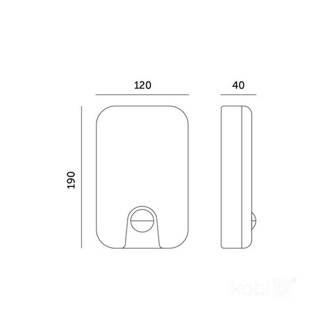 LED WANDLAMP BAVANO PIR SENSOR IP54 230V 15W 1200LM 