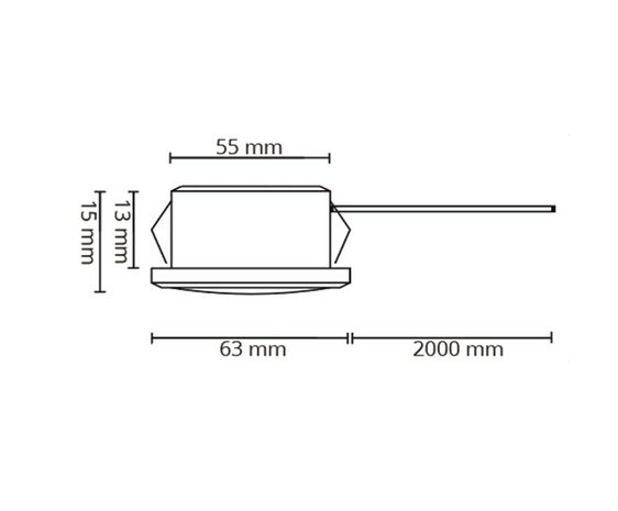 LED MEUBELSPOT WIT IP44 12V/DC 3W 240LM 2700K WARM WIT
