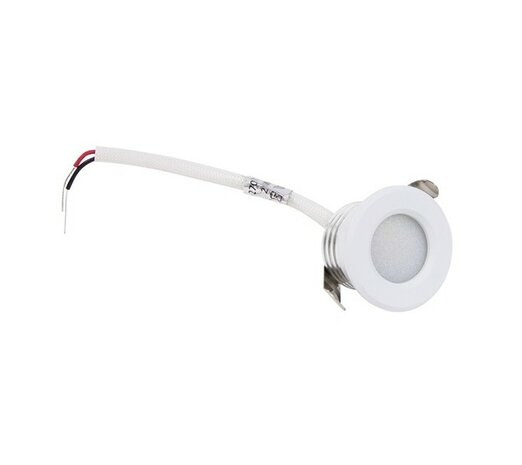LED MINI INBOUWSPOT WIT IP44 230V 1,5W 130LM DIM TO WARM