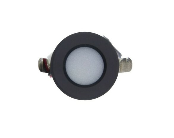 LED MINI INBOUWSPOT ZWART DIMBAAR IP44 230V 1,5W 66LM WARM WIT