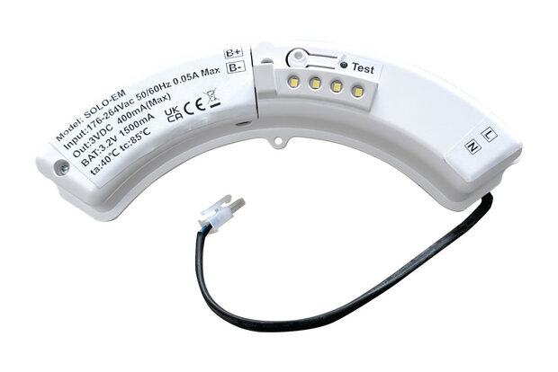 LED PLAFONDLAMP + 3-UREN NOODLAMP IP66 IK10 8W/12W/16W 