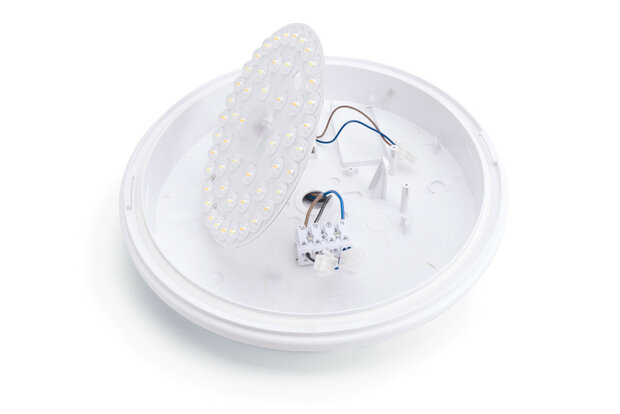 LED PLAFONDLAMP + 3-UREN NOODLAMP IP66 IK10 8W/12W/16W 